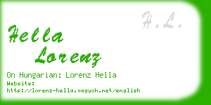 hella lorenz business card
